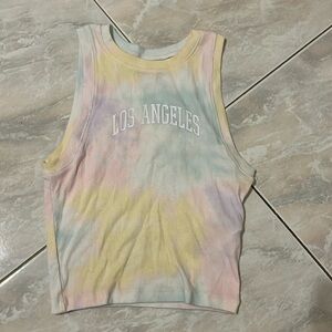 tie die hollister tank top size xs